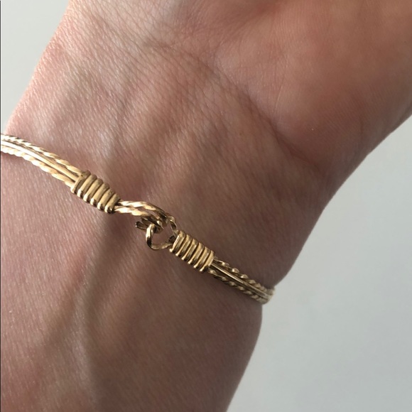 Gold bracelet with beads - Picture 2 of 3